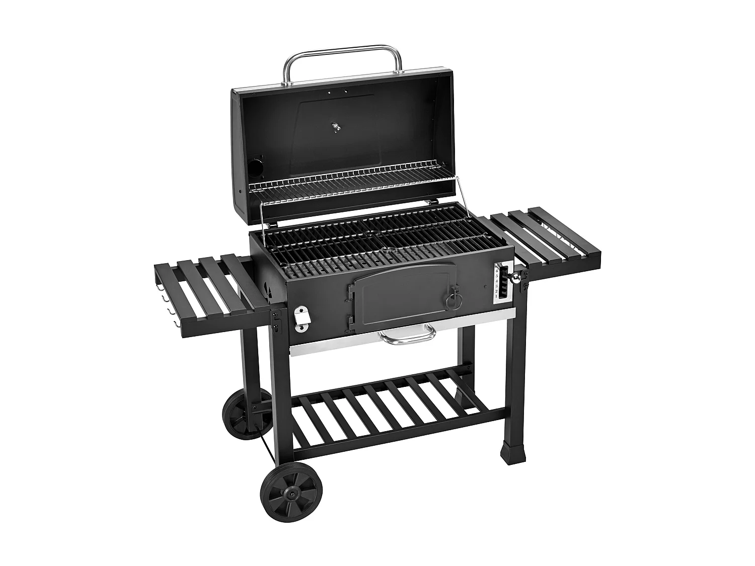 Ensemble de barbecue au charbon de bois TAINO HERO XXL avec couvercle, plaque de cuisson, fumoir, chariot de barbecue