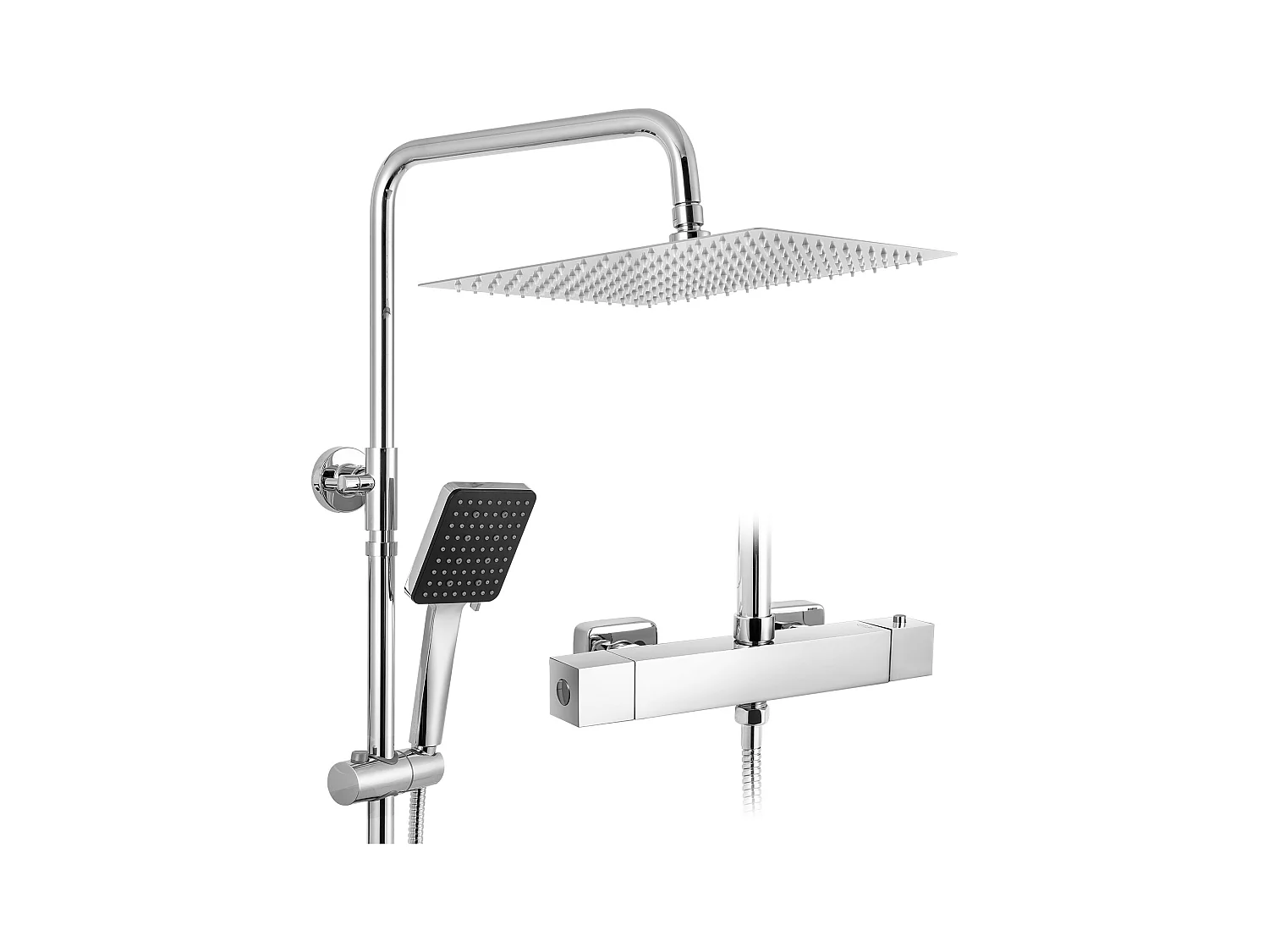 SOFETIY MAX Colonne de Douche Thermostatique,  Ensemble de Douche avec Mitigeur, 6 Fonctions Ensemble de Douche