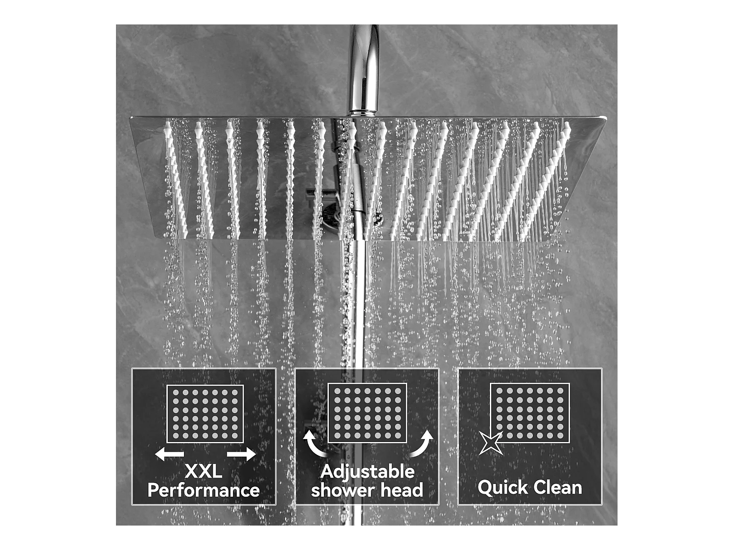 SOFETIY MAX Colonne de Douche Thermostatique,  Ensemble de Douche avec Mitigeur, 6 Fonctions Ensemble de Douche
