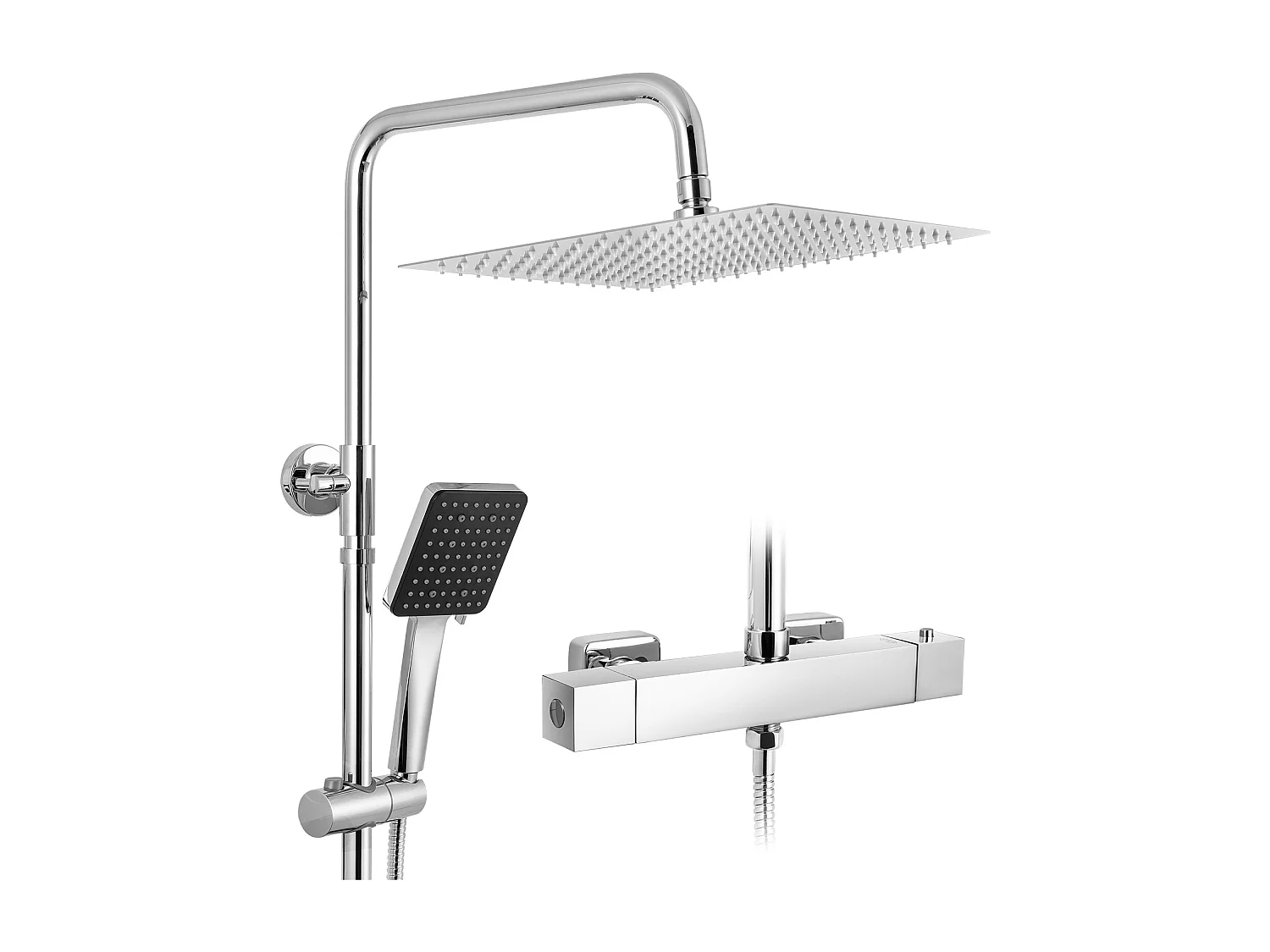 SOFETIY MAX Colonne de Douche Thermostatique,  Ensemble de Douche avec Mitigeur, 6 Fonctions Ensemble de Douche