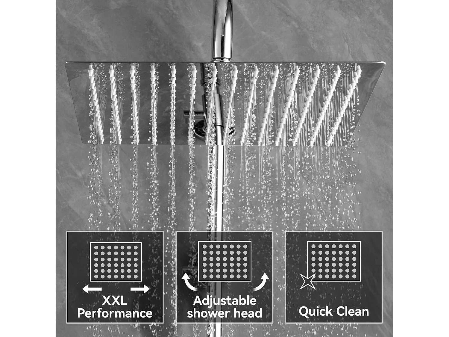 SOFETIY MAX Colonne de Douche Thermostatique,  Ensemble de Douche avec Mitigeur, 6 Fonctions Ensemble de Douche