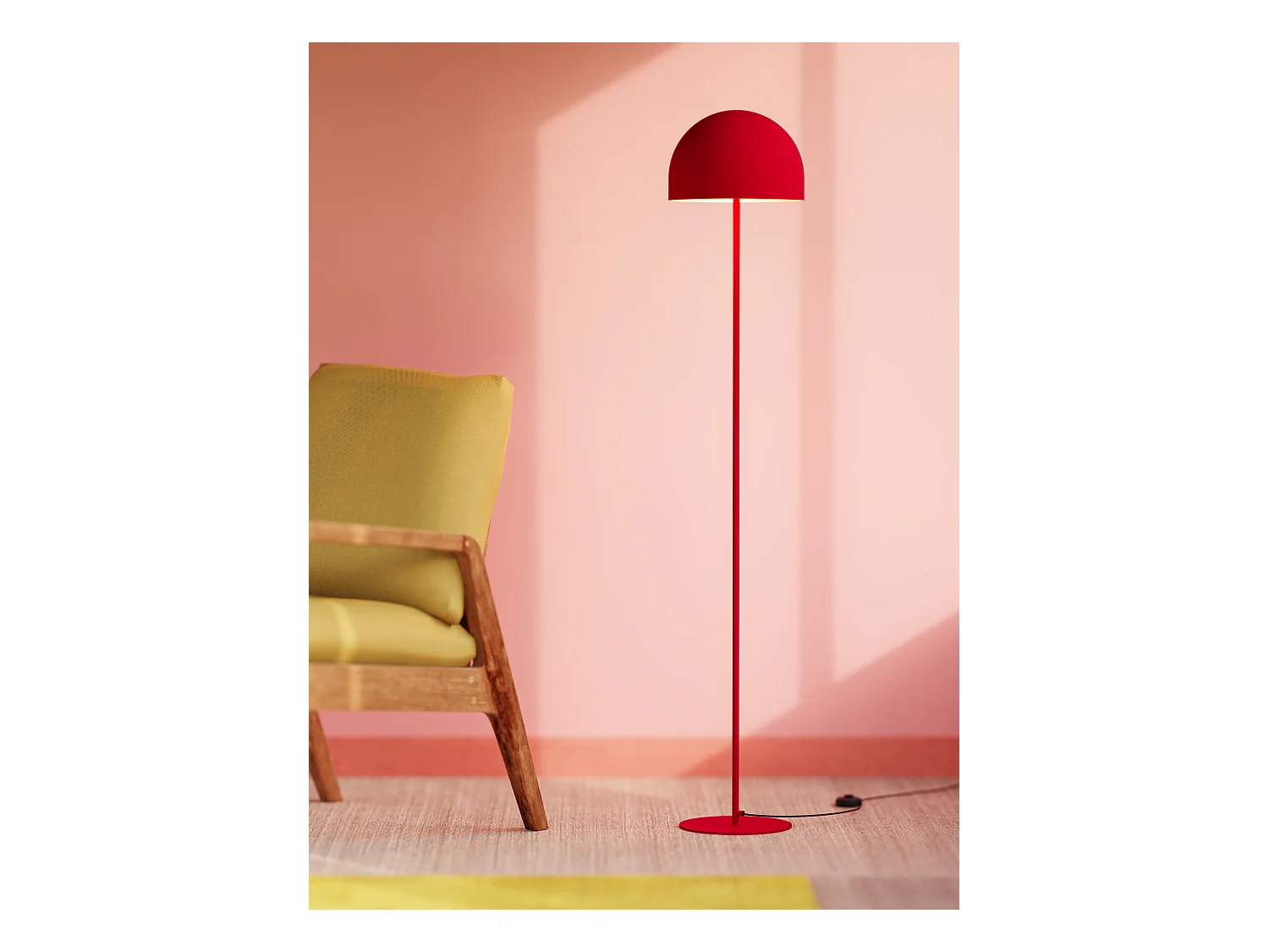 Lampadaire en métal rond Fres