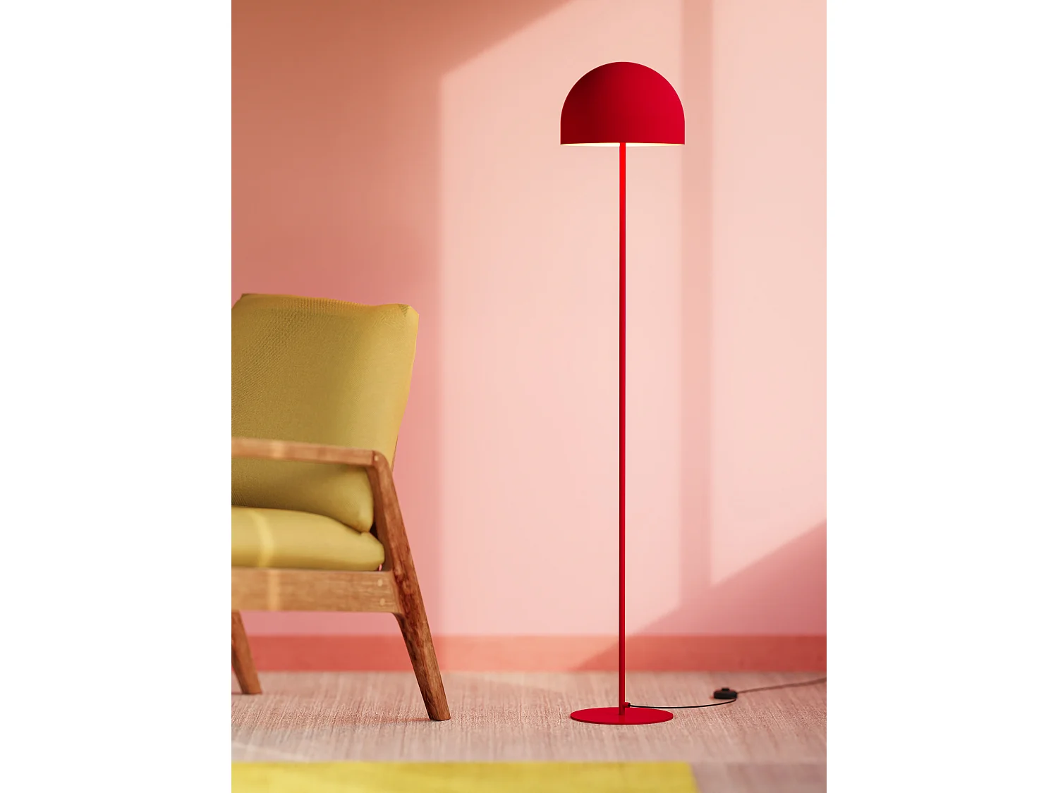 Lampadaire en métal rond Fres