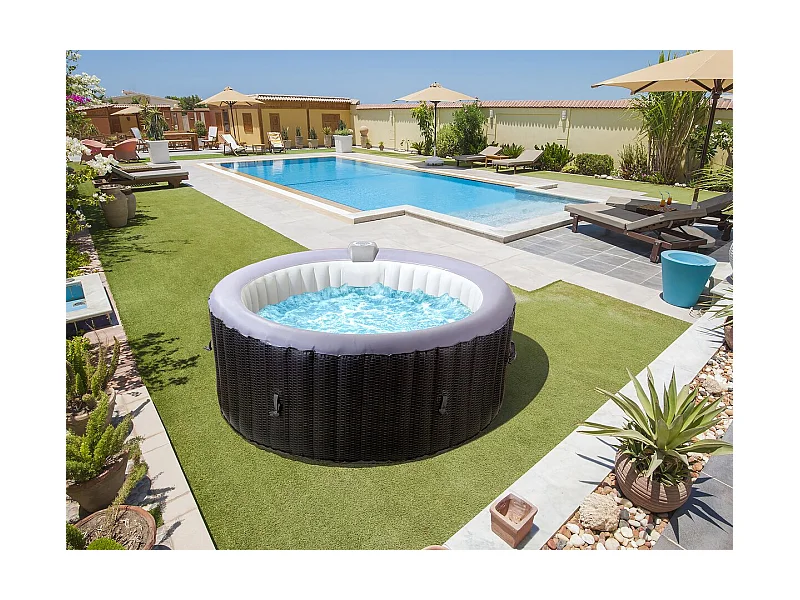 Aufblasbarer PVC-Whirlpool "Malaga" - 4 Plätze - Grau