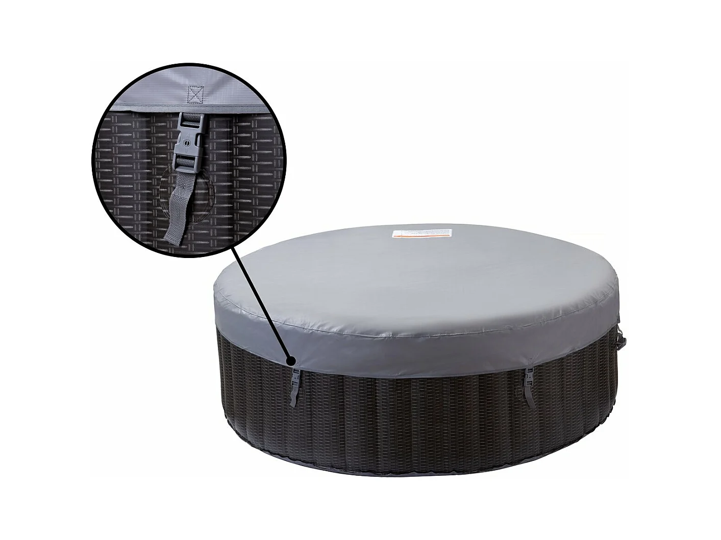 Spa gonflable en PVC  "Malaga" - 4 places - Gris