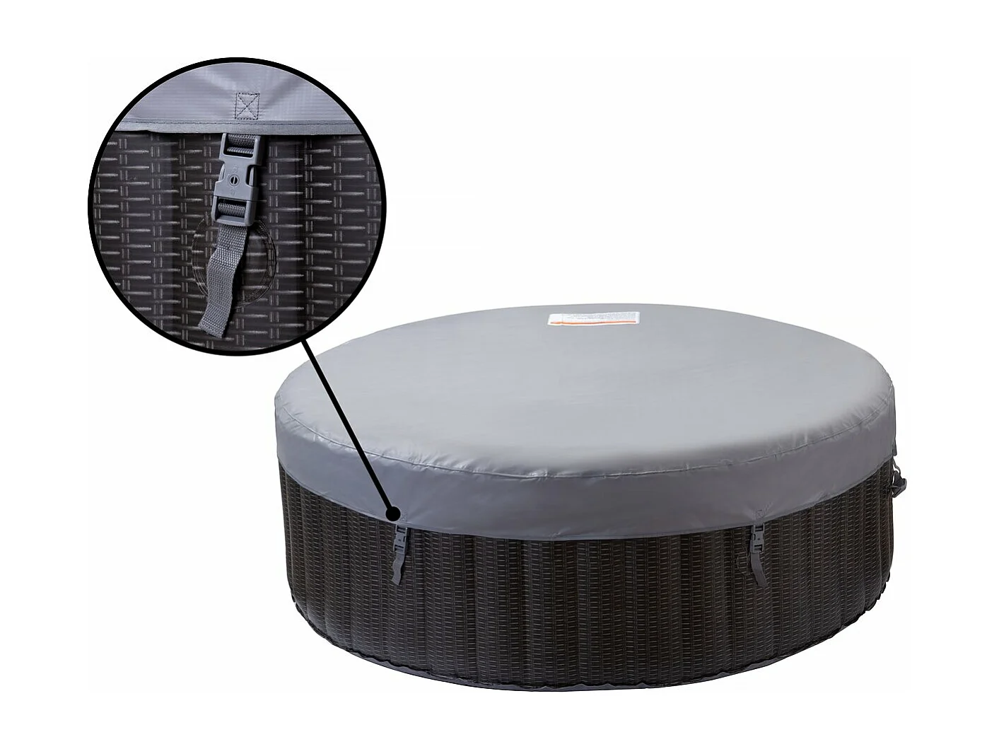 Spa gonflable en PVC  "Malaga" - 4 places - Gris