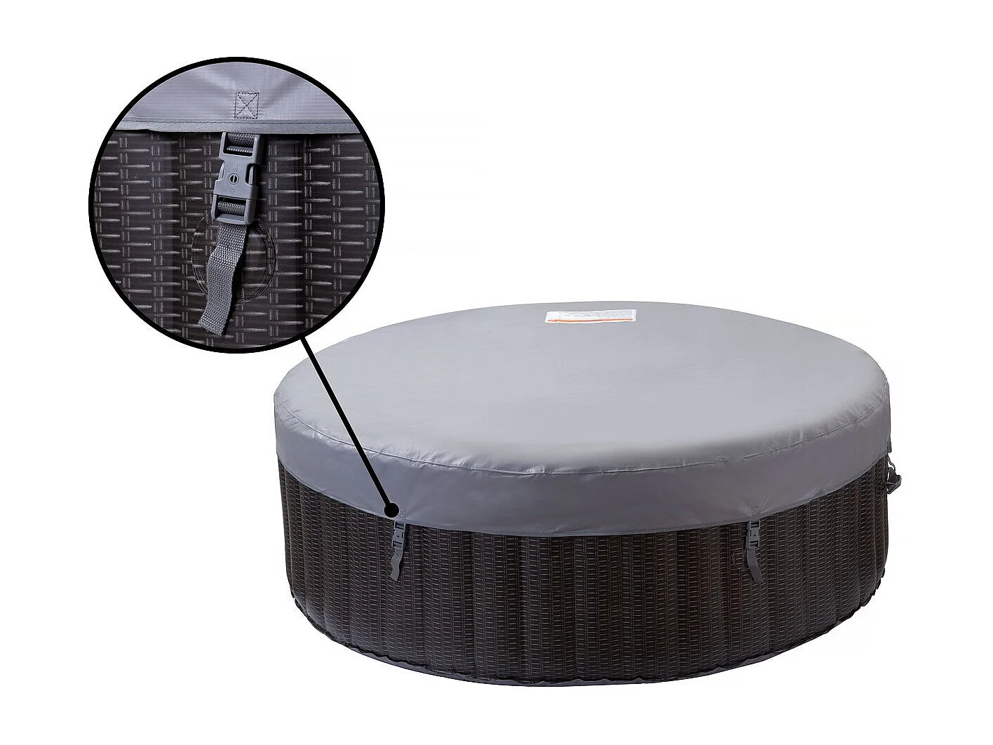 Spa gonflable en PVC  "Malaga" - 4 places - Gris