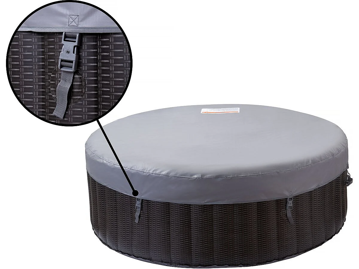 Spa insuflável em PVC "Málaga" - 4 lugares - Cinza
