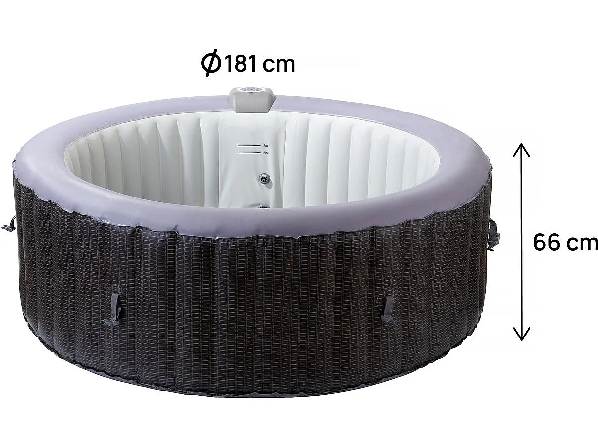 Spa insuflável em PVC "Málaga" - 4 lugares - Cinza