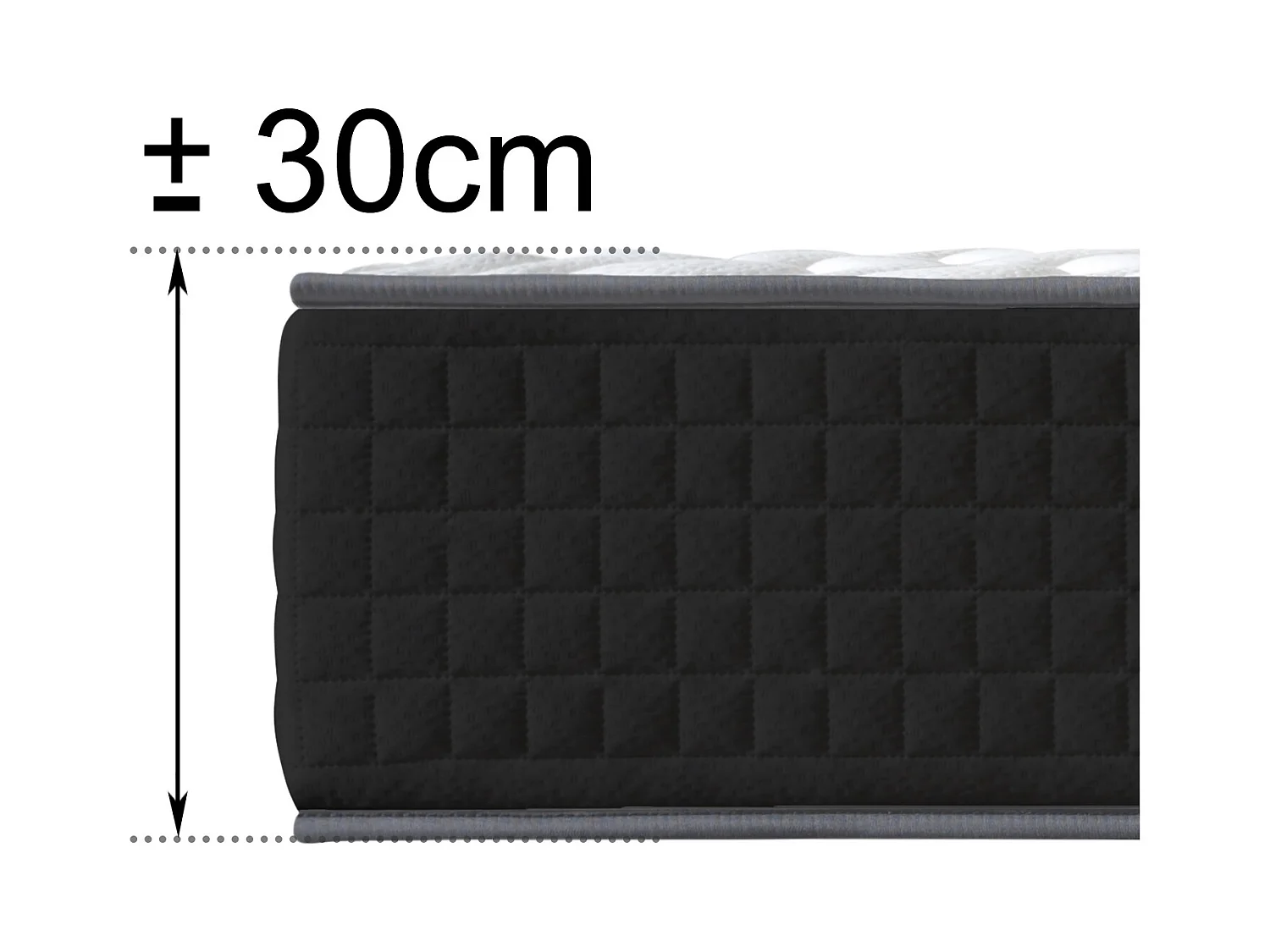 Matelas Mousse 90x200 - Ferme - Réversible - Côté Été/hiver - H30 Cm