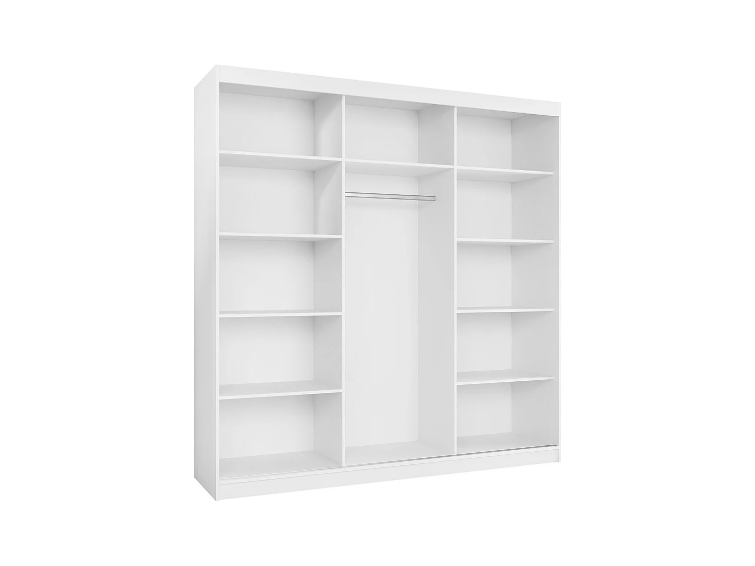 Armario Comfivo Larmire 112, Blanco|Dorado, 216x200x60cm, Puertas de armario: Correderas