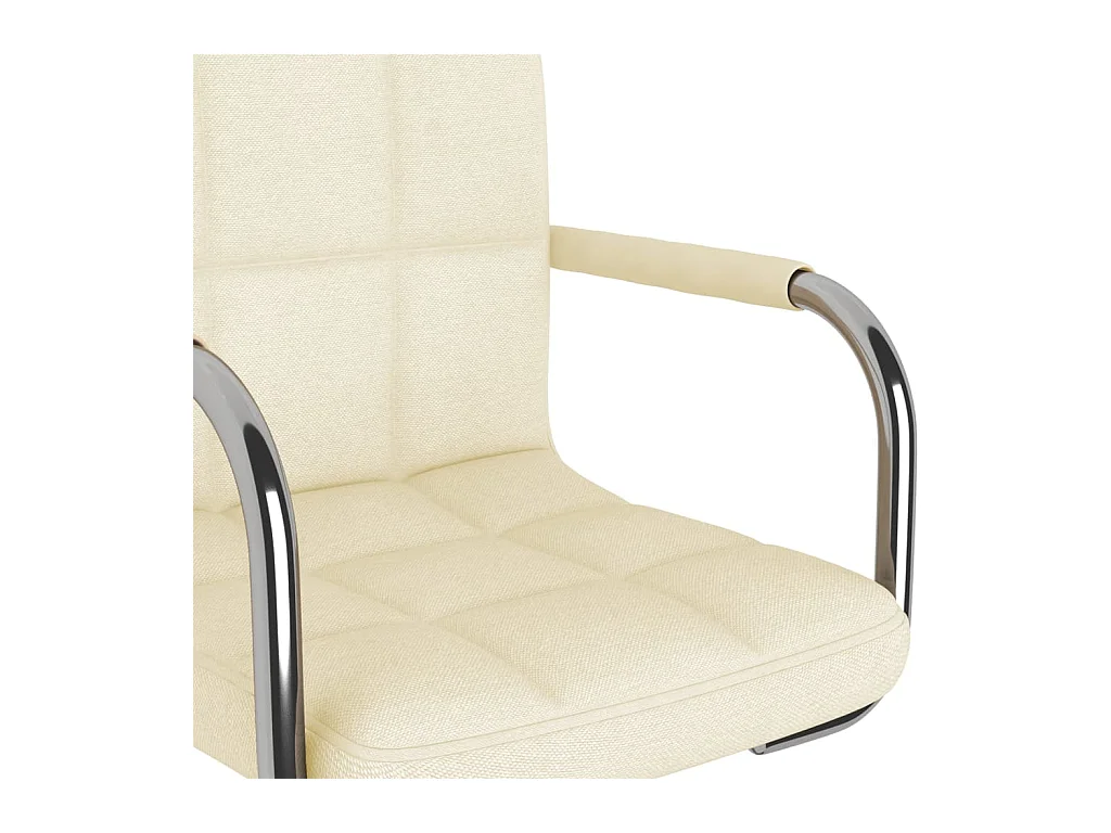 Chaise de salle à manger Crème Tissu