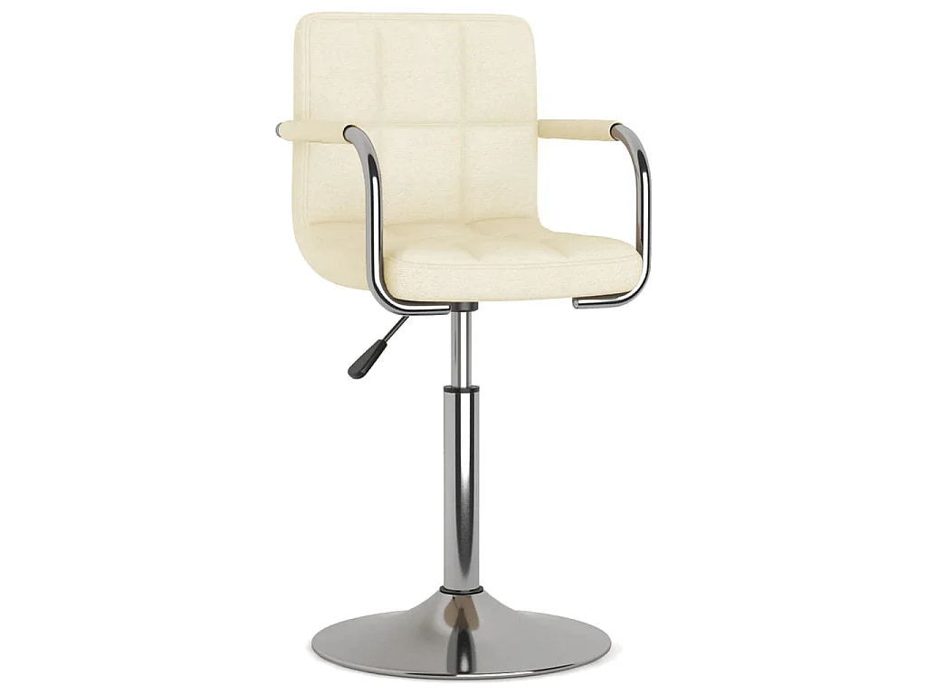 Chaise de salle à manger Crème Tissu