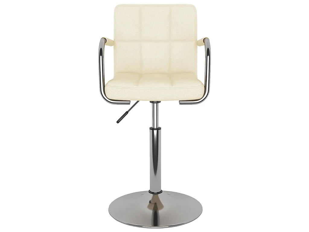 Chaise de salle à manger Crème Tissu