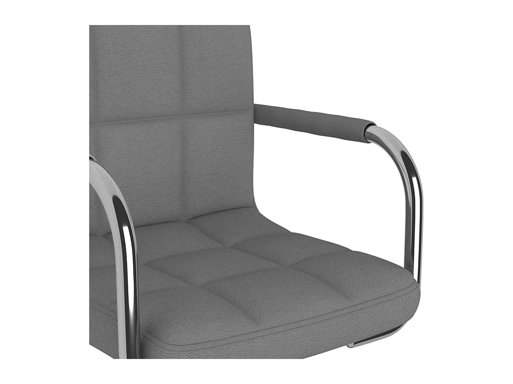 Chaise de salle à manger Gris clair Tissu