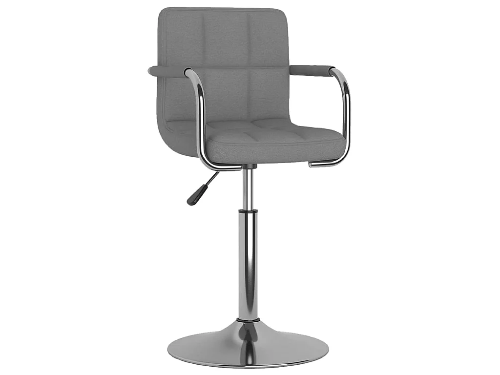 Chaise de salle à manger Gris clair Tissu