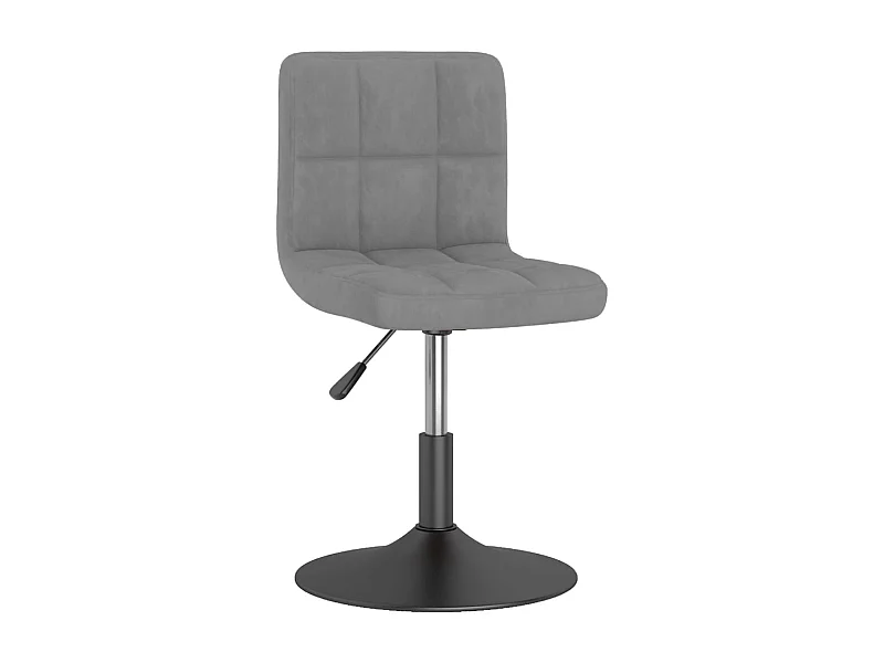 Chaise pivotante de salle à manger Gris clair Velours