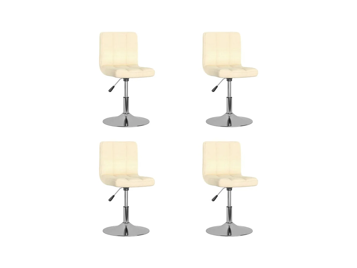 Chaises pivotantes à manger lot de 4 Crème Tissu