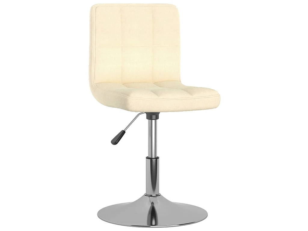 Chaises pivotantes à manger lot de 4 Crème Tissu