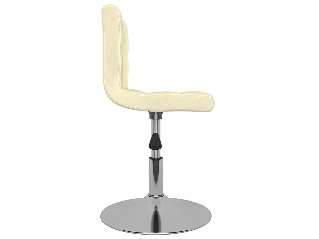 Chaises pivotantes à manger lot de 4 Crème Tissu