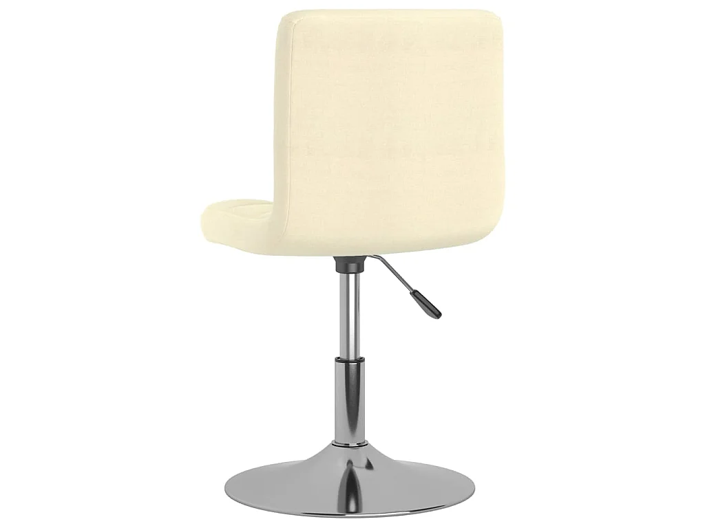 Chaises pivotantes à manger lot de 4 Crème Tissu