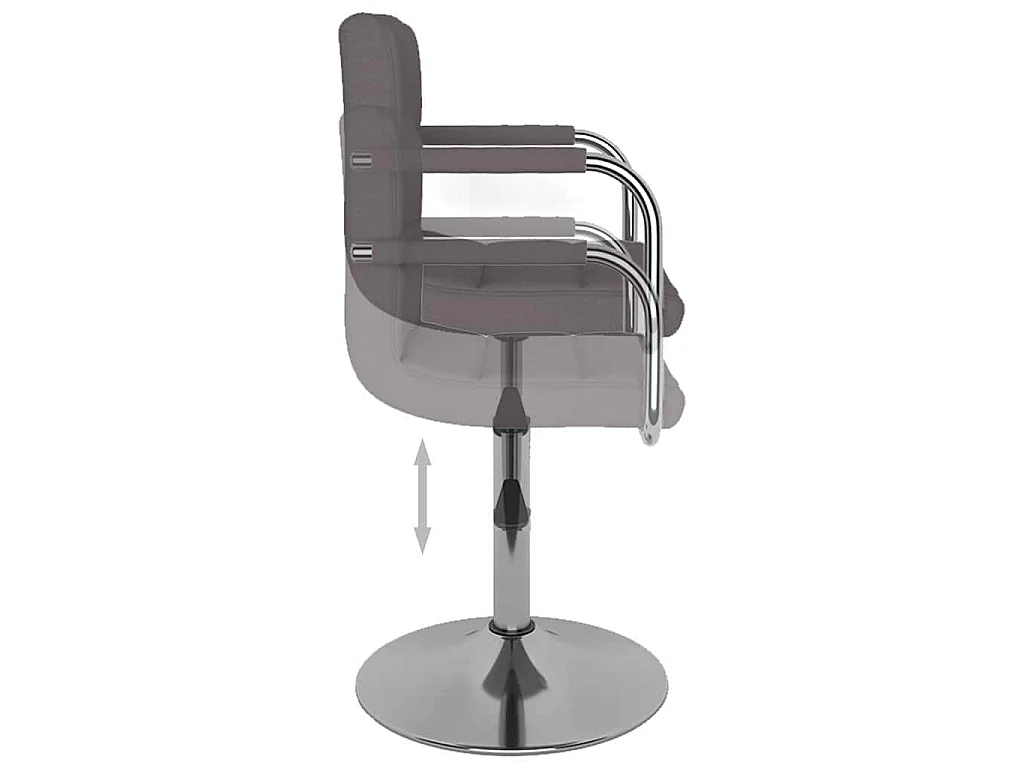 Chaise de salle à manger Taupe Tissu