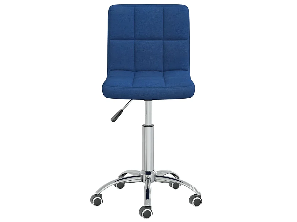 Sedia da Pranzo Girevole Blu in Tessuto