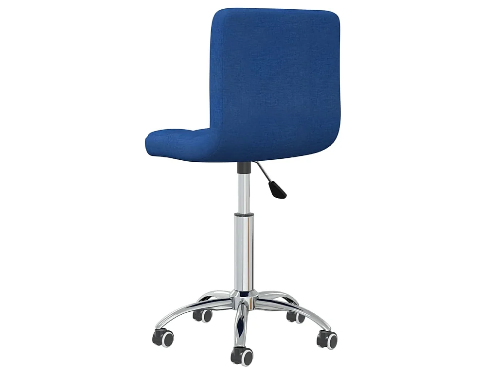 Sedia da Pranzo Girevole Blu in Tessuto