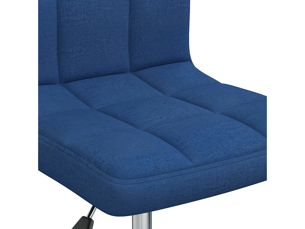 Sedia da Pranzo Girevole Blu in Tessuto