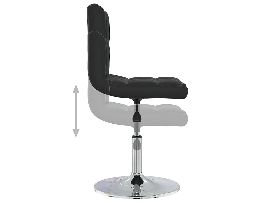 Silla de comedor cuero sintético negra