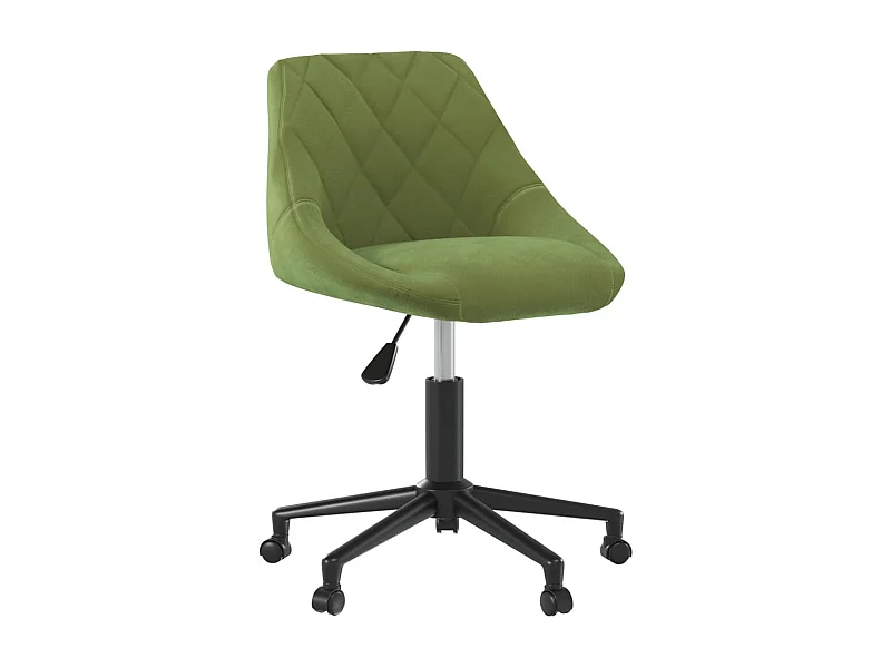 Chaise pivotante de salle à manger Vert clair Velours