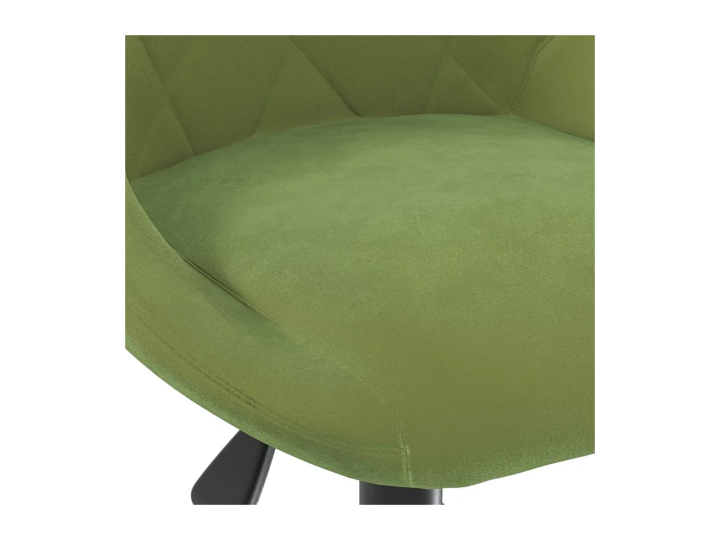 Cadeira de jantar giratória veludo verde-claro
