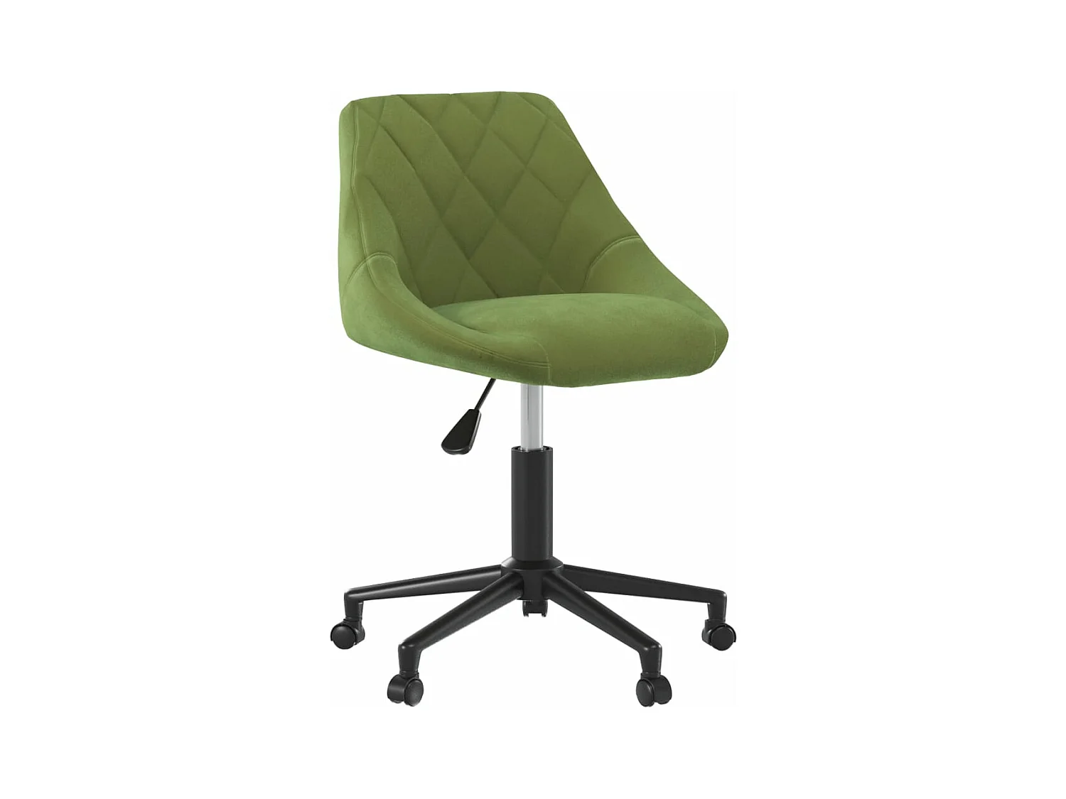 Chaise pivotante de salle à manger Vert clair Velours