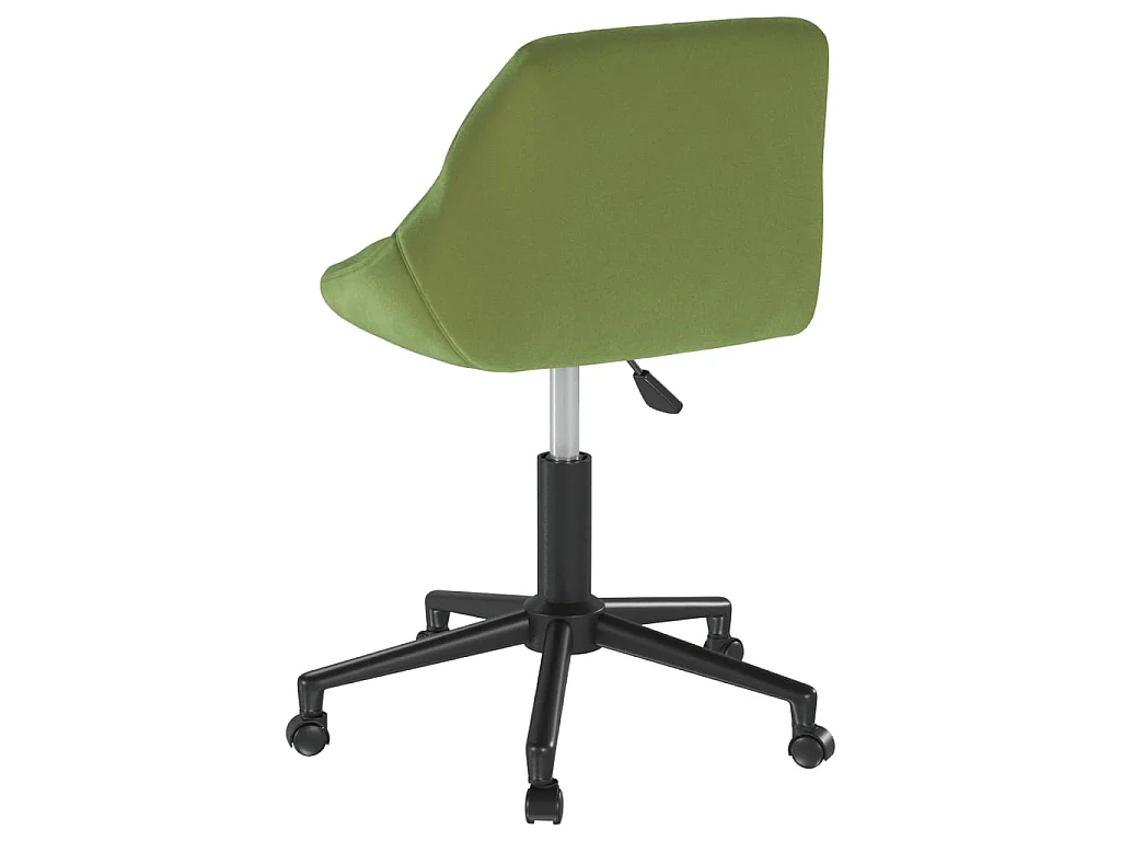 Sedia da Pranzo Girevole Verde Chiaro in Velluto