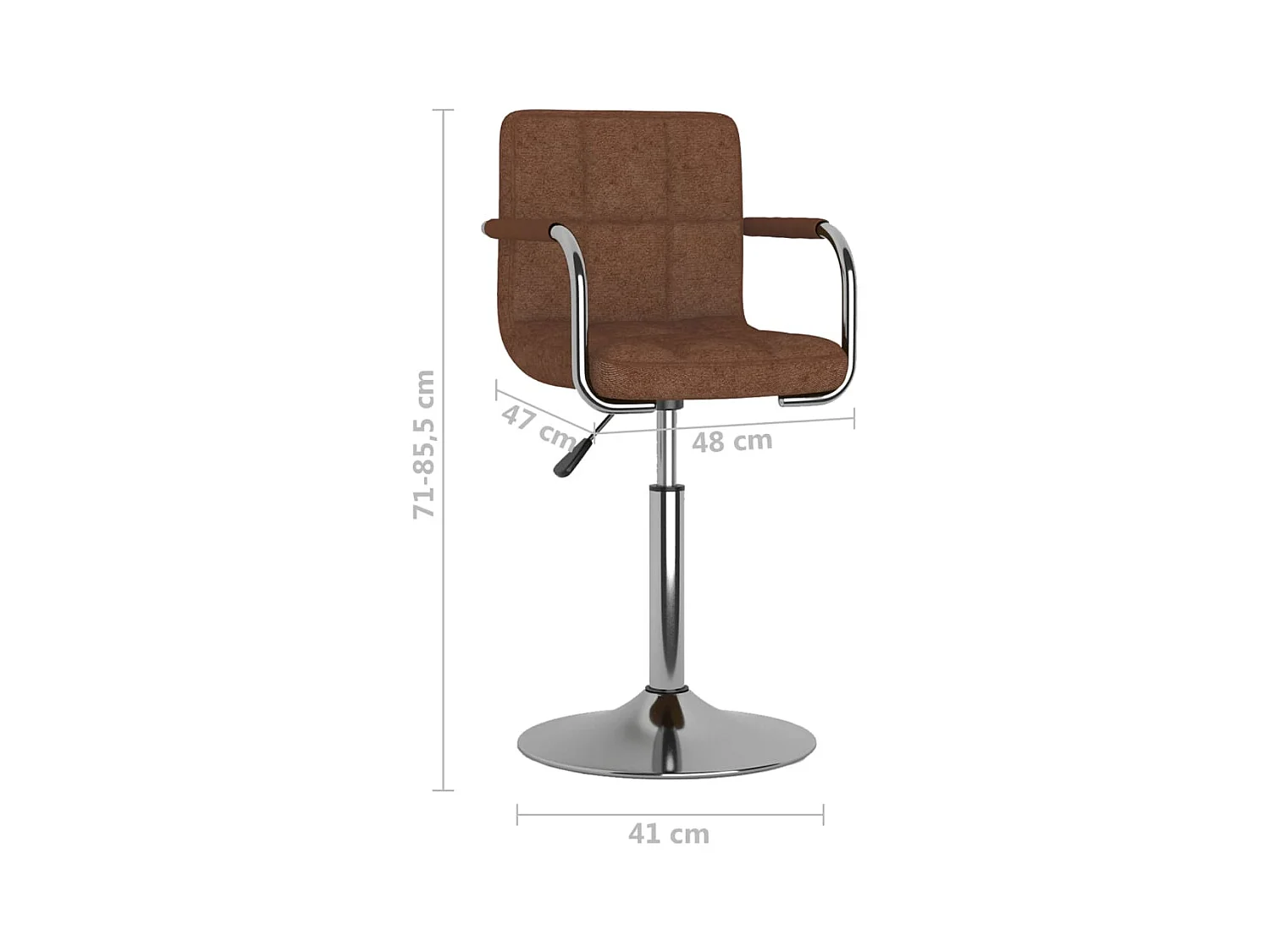 Chaise de salle à manger Marron Tissu