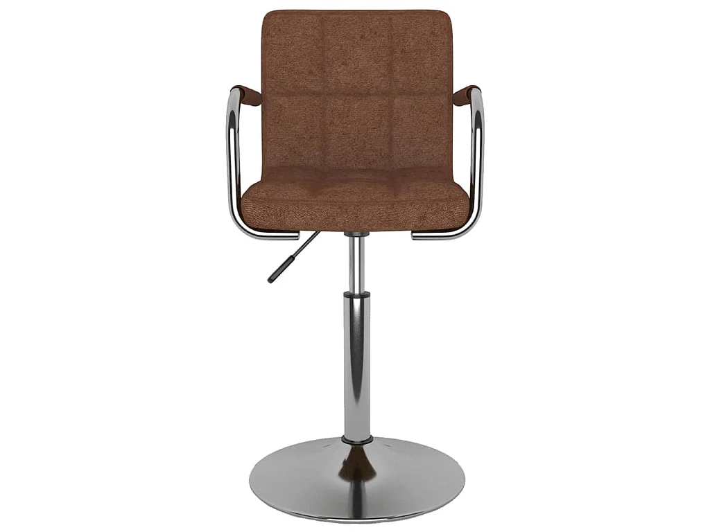 Chaise de salle à manger Marron Tissu