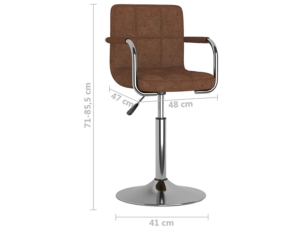Chaise de salle à manger Marron Tissu