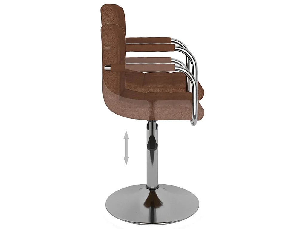Chaise de salle à manger Marron Tissu