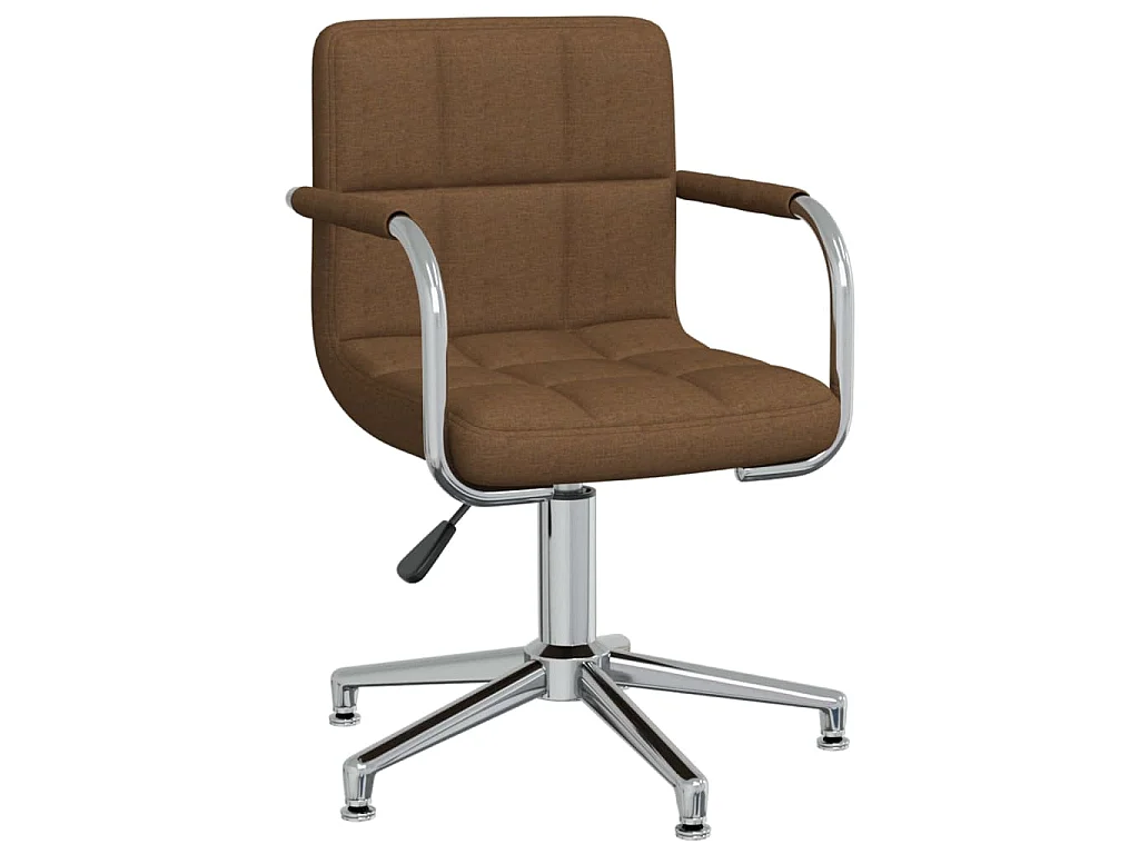 Chaise pivotante de salle à manger Marron Tissu