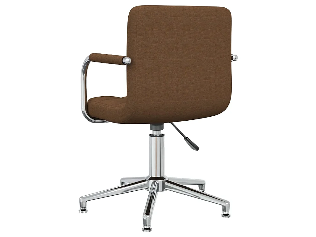 Chaise pivotante de salle à manger Marron Tissu