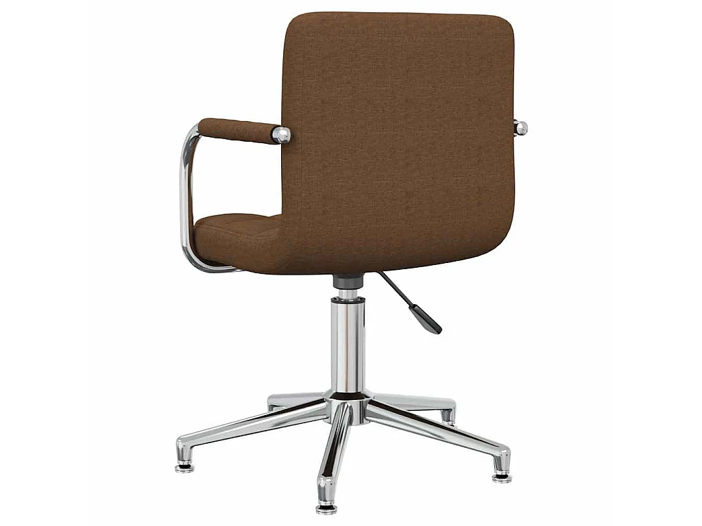 Chaise pivotante de salle à manger Marron Tissu