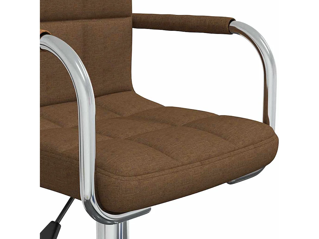 Chaise pivotante de salle à manger Marron Tissu