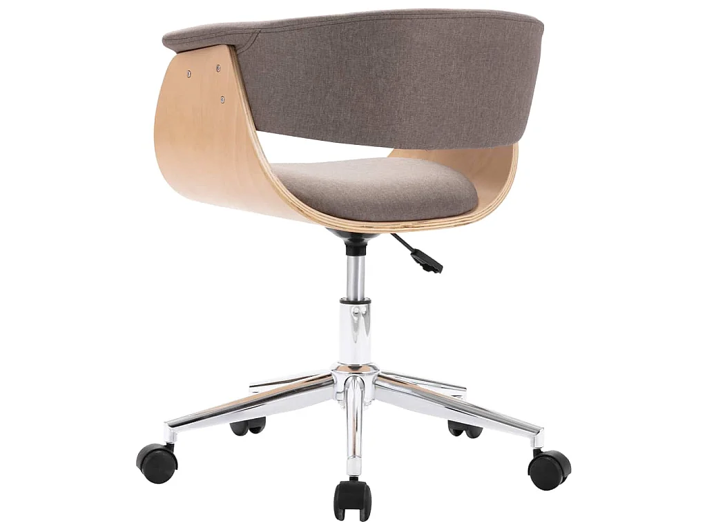 Chaises pivotantes à manger lot de 4 taupe tissu