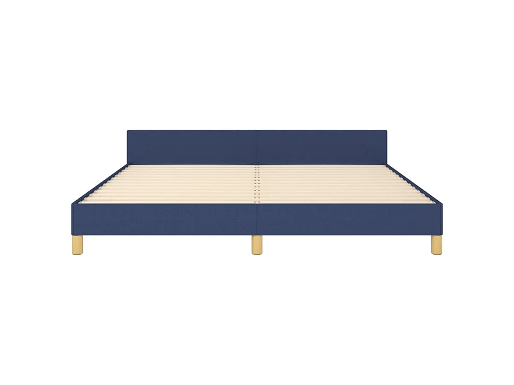 Giroletto con Testiera Blu 180x200 cm in Tessuto