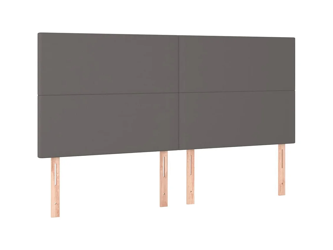 Cadre de lit sans matelas gris 160x200 cm similicuir