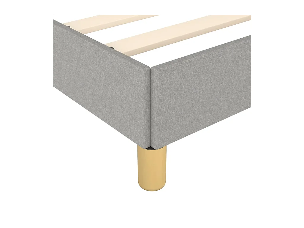 Bettgestell ohne Matratze Hellgrau 90x190 cm Stoff