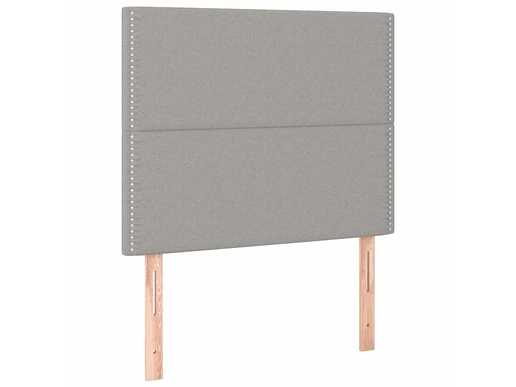 Cadre de lit sans matelas gris clair 90x190 cm tissu