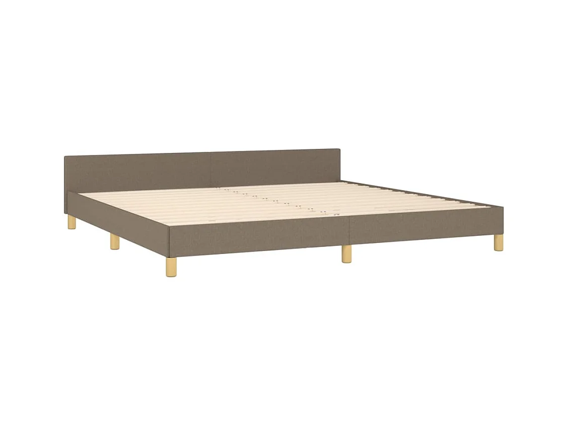 Cadre de lit sans matelas taupe 200x200 cm tissu