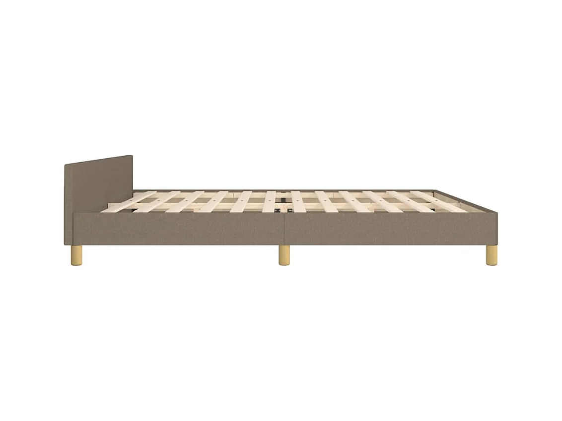 Cadre de lit sans matelas taupe 200x200 cm tissu