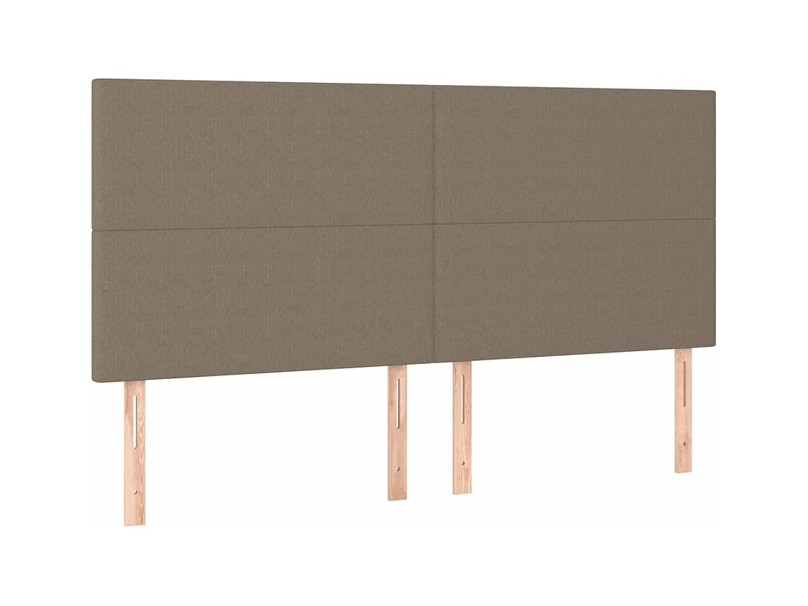 Cadre de lit sans matelas taupe 200x200 cm tissu